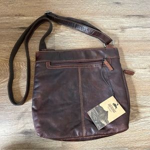 Jack Georges Voyager Messenger/Crossbody bag - Brown Leather